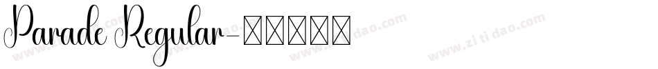 Parade Regular字体转换